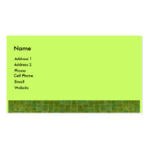 green tile business card