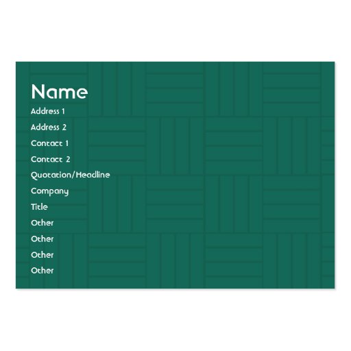Green Tile - Chubby Business Card (front side)