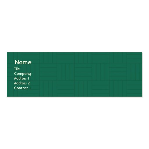 Green Tile - Skinny Business Card Templates (front side)