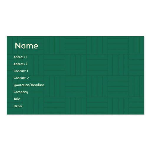 Green Tiles - Business Business Card Template