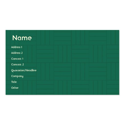 Green Tiles - Business Business Card Template