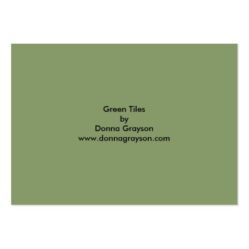 green tiles business card template (back side)