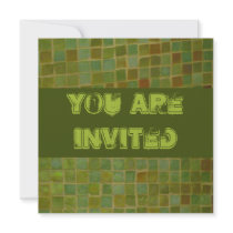 Green Tiles invitations by DonnaGrayson Green Tiles invitations