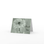 Green Tinted Daisy Thank You Note cards