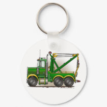 Green Tow Truck Wrecker Key Chains keychains