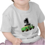 Green Tractor 1st Birthday T Shirts