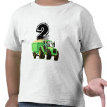 Green Tractor 2nd Birthday Tee Shirt