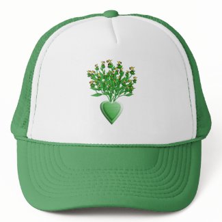Green Tractor Bouquet Hat hat