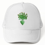 Green Tractor Bouquet Hat