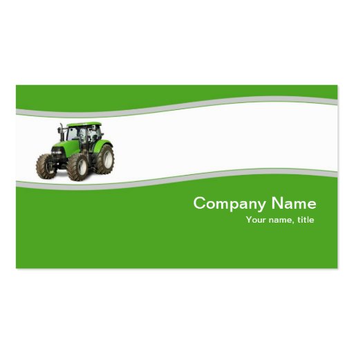 Green Tractor - Farm Supply Business Card (front side)