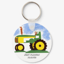 Green  Tractor Keychain