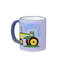 Green Tractor Mug