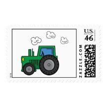 Green Tractor Stamp
