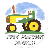 Green Tractor Sticker