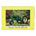 Green Tractor Thank You Card