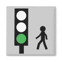 Green traffic light magnet