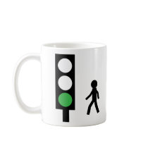 Green traffic light mug