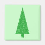 Green Tree. Christmas, Fir, Evergreen Tree. Fridge Magnet