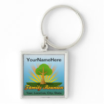 Green Tree Family Reunion Logo Keychain