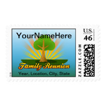 Green Tree Family Reunion Logo Stamp