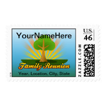 Green Tree Family Reunion Logo Stamp