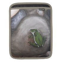 Green Tree Frog Art ipad sleeves