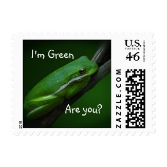 Green Tree Frog Ecology Stamp stamp