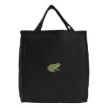 Green Tree Frog Embroidered Bags