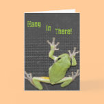 Green Tree Frog Humorous Get Well Card cards
