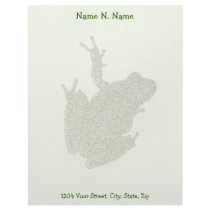 Green Tree Frog Letterhead Stationery