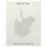 Green Tree Frog Letterhead Stationery