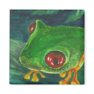 green tree frog magnet by yioryia