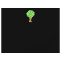 Green Tree. On black background. Flyer Design