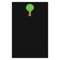 Green Tree. On black background. Flyers