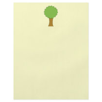 Green Tree. On cream background. Personalized Flyer