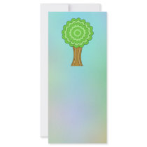 Green Tree. On multicolored background. Rack Card Template