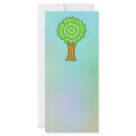 Green Tree. On multicolored background. Rack Card Template
