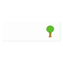 Green Tree. On white background. Custom Business Cards