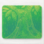 Green tree pattern mousepads