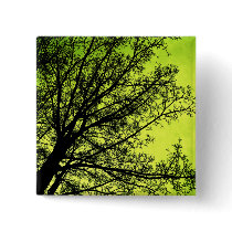 Green Tree Silhouette button pin badge buttons