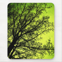 Green Tree Silhouette mousepad mousepads