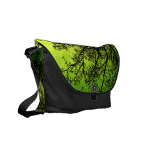 Green Tree Silhouette Rickshaw messenger bag messenger bags