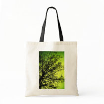 Green Tree Silhouette tote bag bags