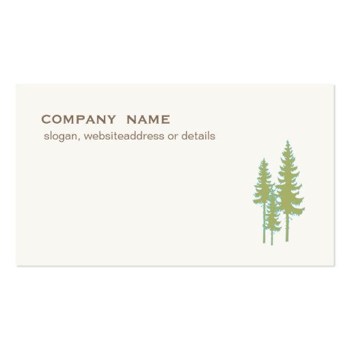 Green Trees Business Card (front side)