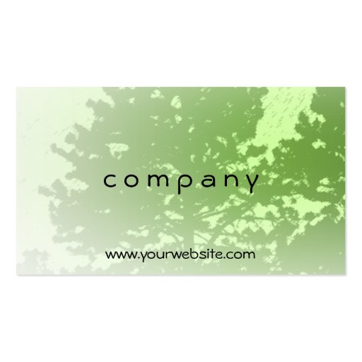 Green Trees Light Profile Card Business Card Templates (back side)