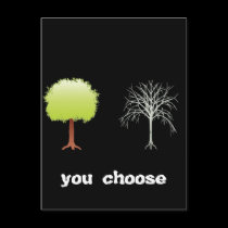 green trees postcards
