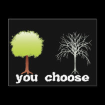 green trees postcards