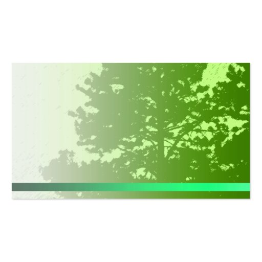 Green Trees Profile Card Business Card Templates (back side)