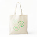 Green Tri-Color Spiral of Life bags by triplegoddess Green Tri-Color Spiral of Life bags