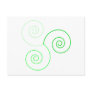 Green Tri-Color Spiral of Life Post Card